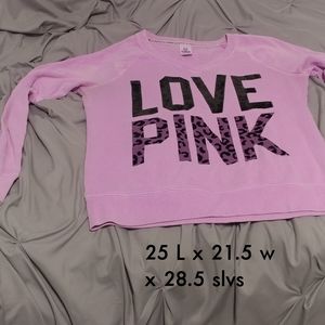 Leopard Size L Pink VictoriasSecret Sweatshirt
